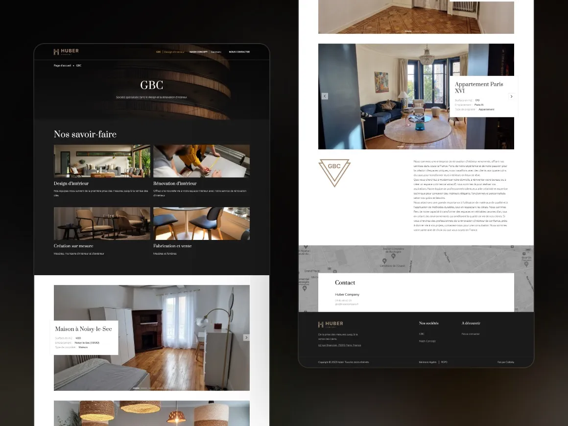 GBC page layout: top and bottom of the page